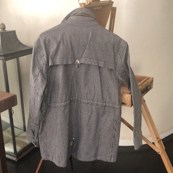 NWOT ATM denim striped jacket size L - Picture 5 of 9